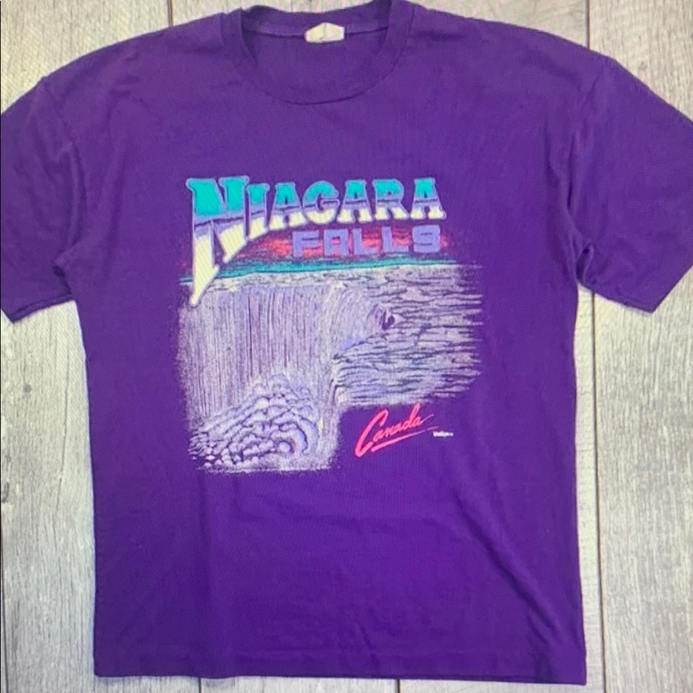 Purple Niagara Falls Graphic T-Shirt